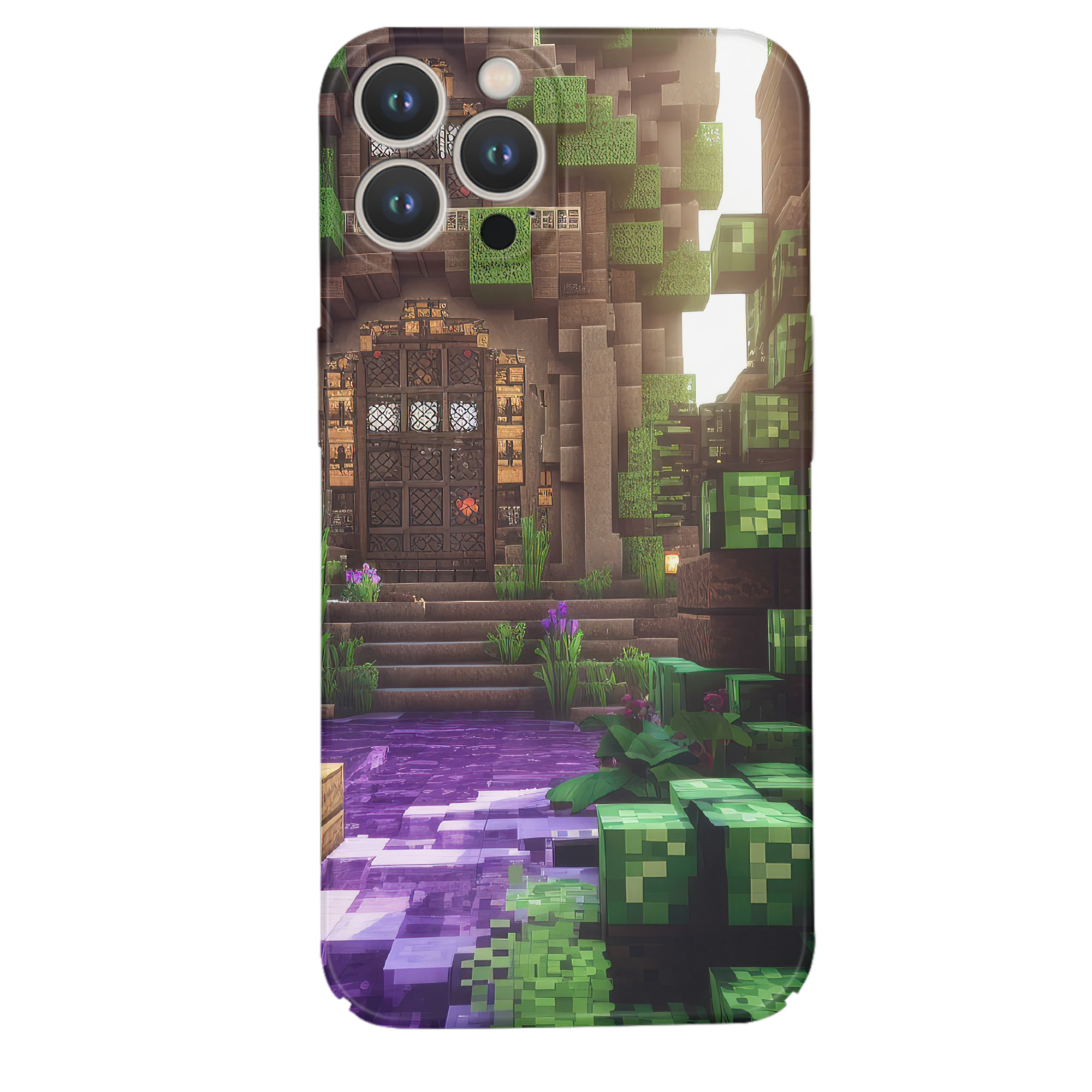 （画像用） マインクラフト ブロックの世界 Minecraft MC Block world 【iPhone 14シリーズ対応】ハードケース